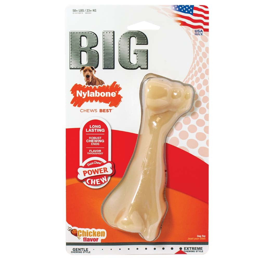 Nylabone Power Chew Knuckle Bone Big Dog Chew Toy Chicken 1ea/XXL Monster - 50++ lb