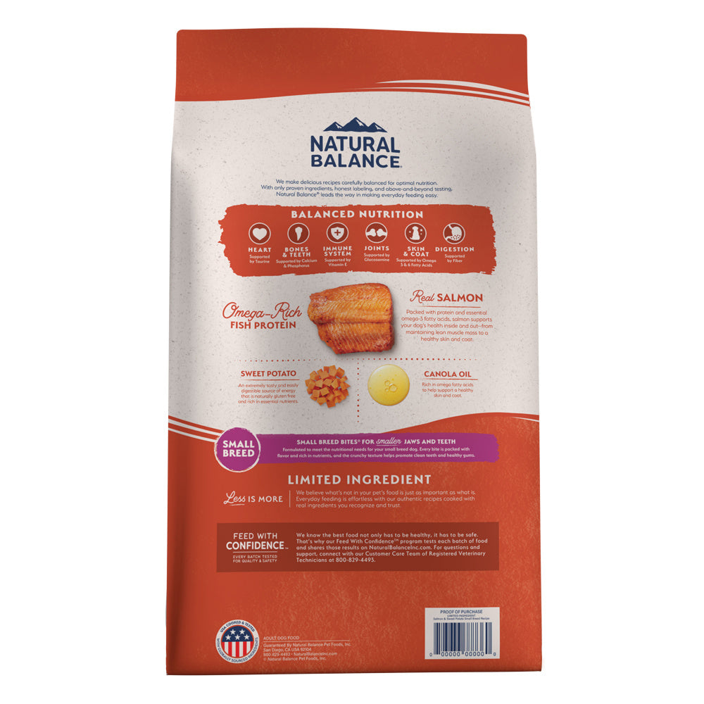 Natural Balance L.I.D. Limited Ingredient Diets Adult Maintenance Sweet Potato and Fish Small Breed Bites Dry Dog Food