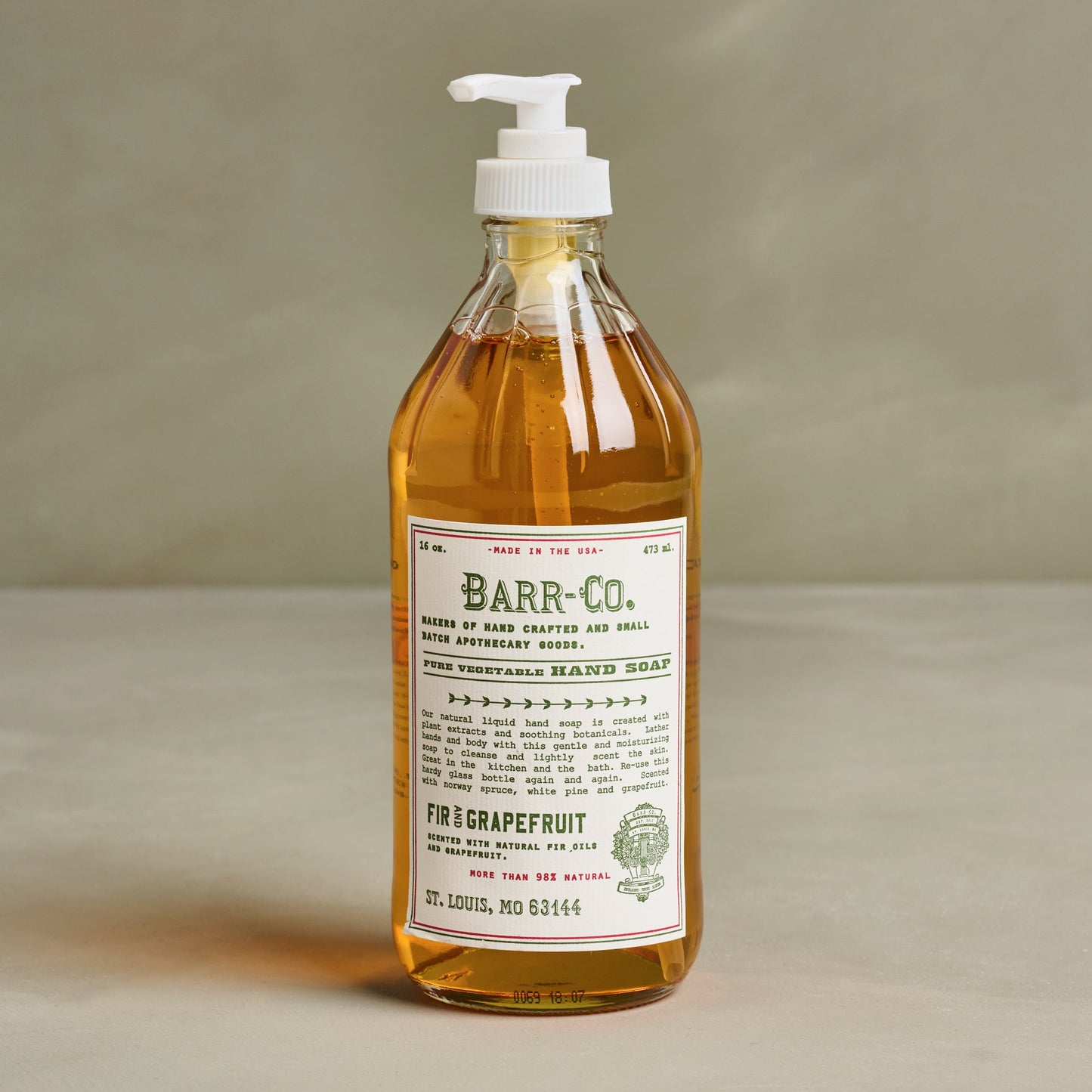 Barr Co Fir & Grapefruit Hand Soap