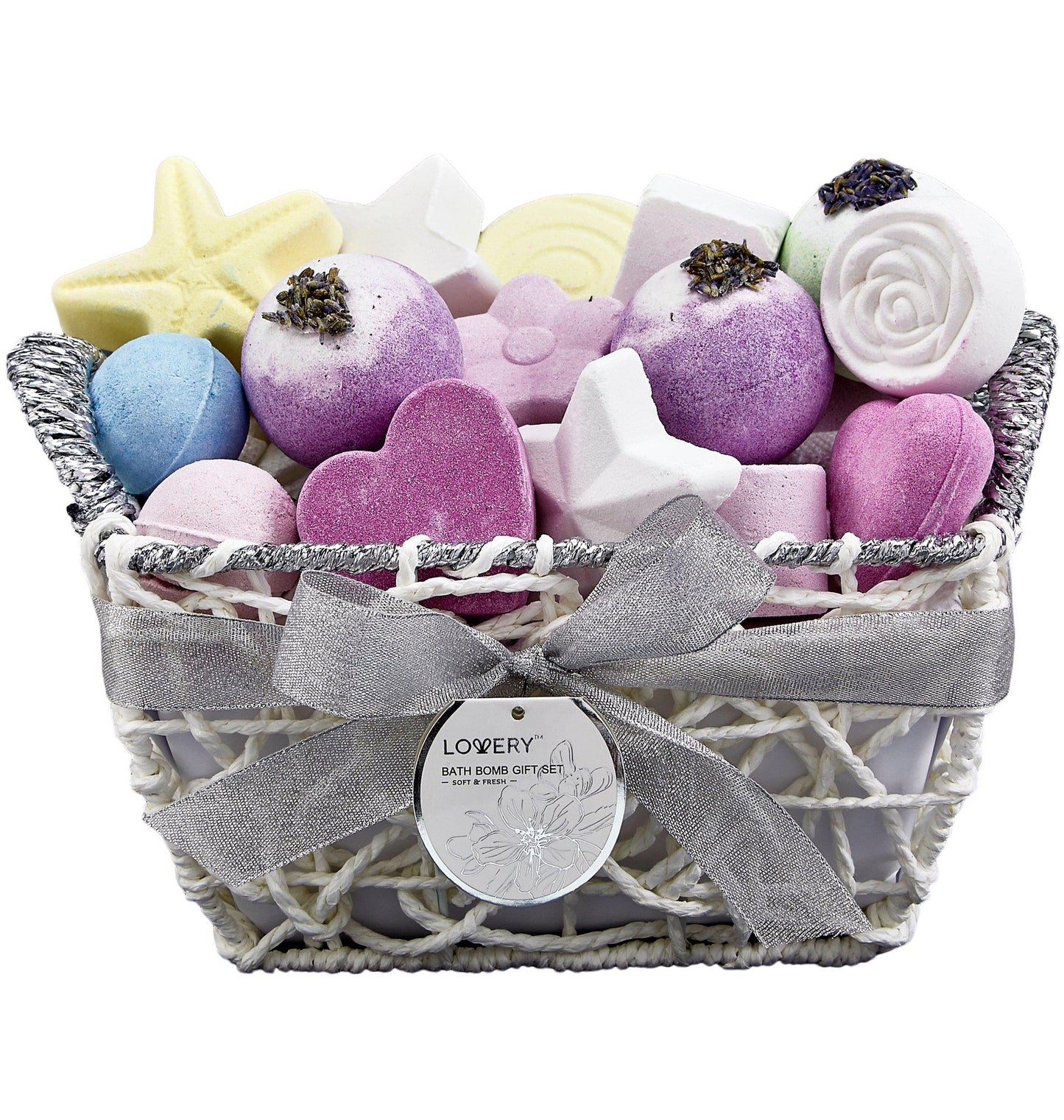 Variety Bath Bomb Set - 17Pc Home Bath Gift Basket