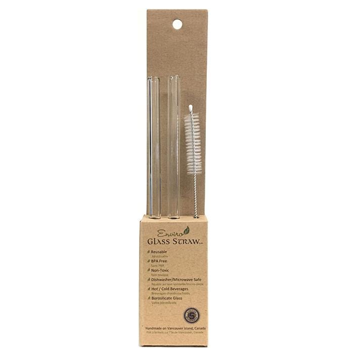 Enviro Glass Straw 9.5 mm x 8" Straight Combo