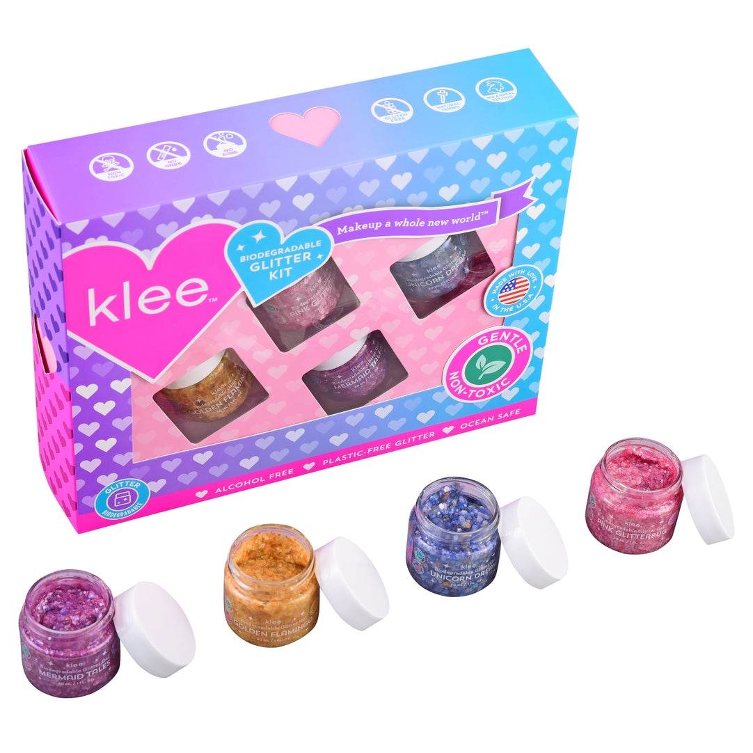 KLEE NATURALS | Mermaid Paradise Biodegradable Glitter Gel 4 pc Set