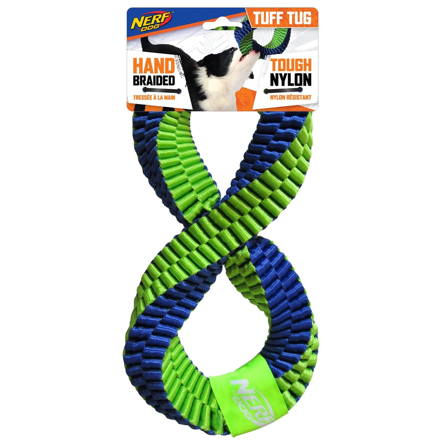 Nerf Dog Hand Braided Twisted Infinity Tug