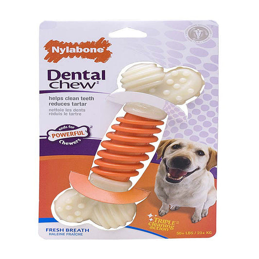 Nylabone PRO Action Dental Power Chew Durable Dog Toy Bacon 1ea/Large - Up To 50 lb
