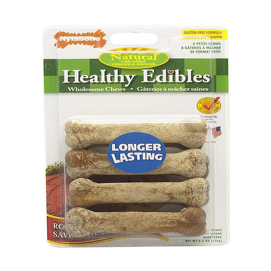 Nylabone Healthy Edibles Roast Beef Flavor Chew Treats for Dog Roast Beef 1ea/XS - Up To 15 lb, 8 ct
