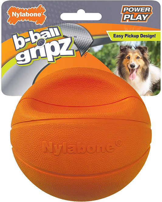 Nylabone Power Play Dog Basketball B-Ball Gripz 1ea/Medium