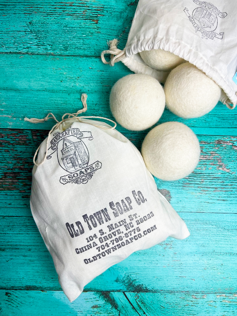 Old Town Soap Co. - Wool Dryer Balls -4 Ex Large Dryer Balls -Better for Clothes