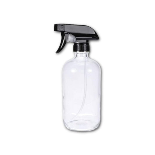 16 oz Clear Glass Bottle w/ Trigger Sprayer