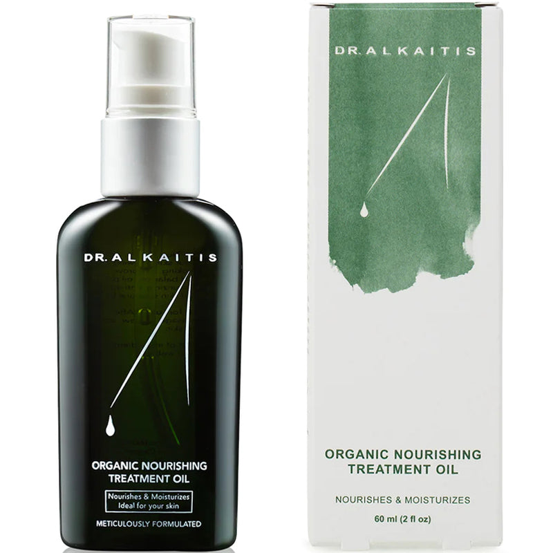 Dr. Alkaitis Organic Nourishing Treatment Oil (2 oz) - Product shown next to box