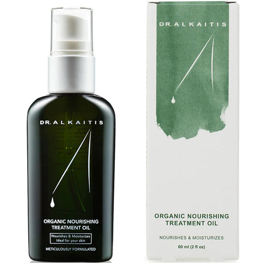 Dr. Alkaitis Organic Nourishing Treatment Oil (2 oz) - Product shown next to box