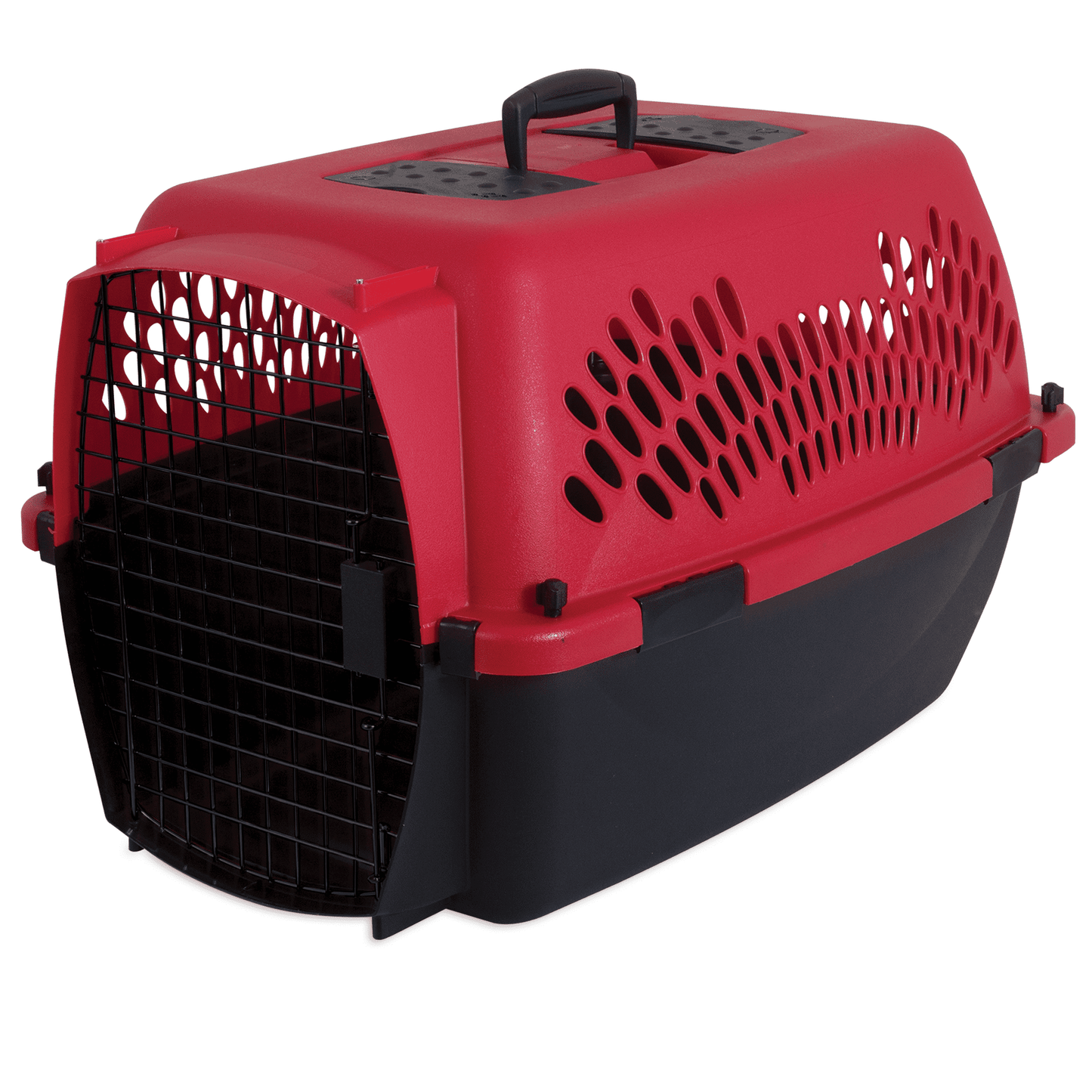 26"L Dog Kennel Travel Carrier With Ventilation Holes, Red