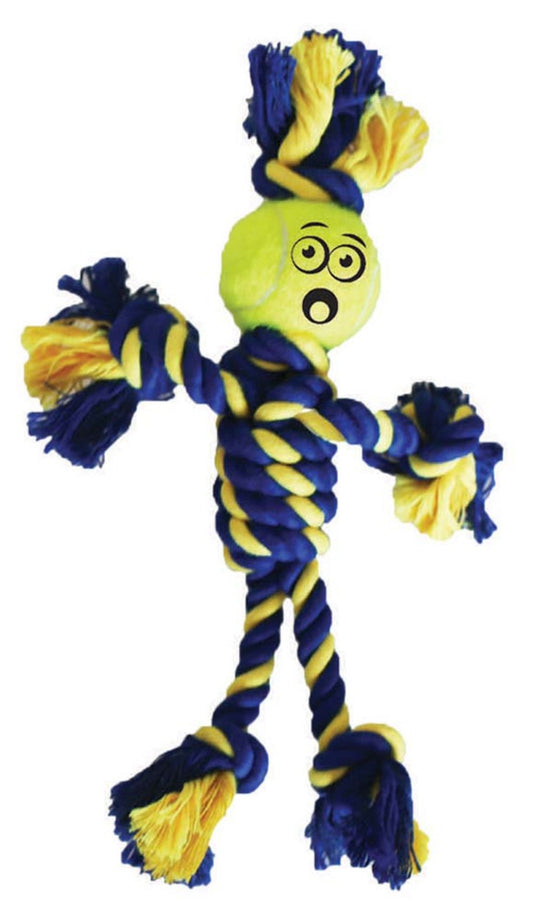 Petsport USA Twisted Chew Mini Rasta Man Dog Toy Blue, Yellow 1ea/1,5 in, Mini