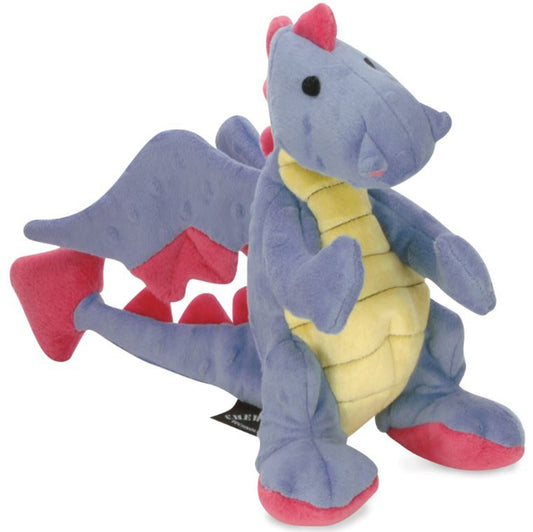 goDog Dragons with Chew Guard Technology Tough Plush Dog Toy Periwinkle 1ea/LG