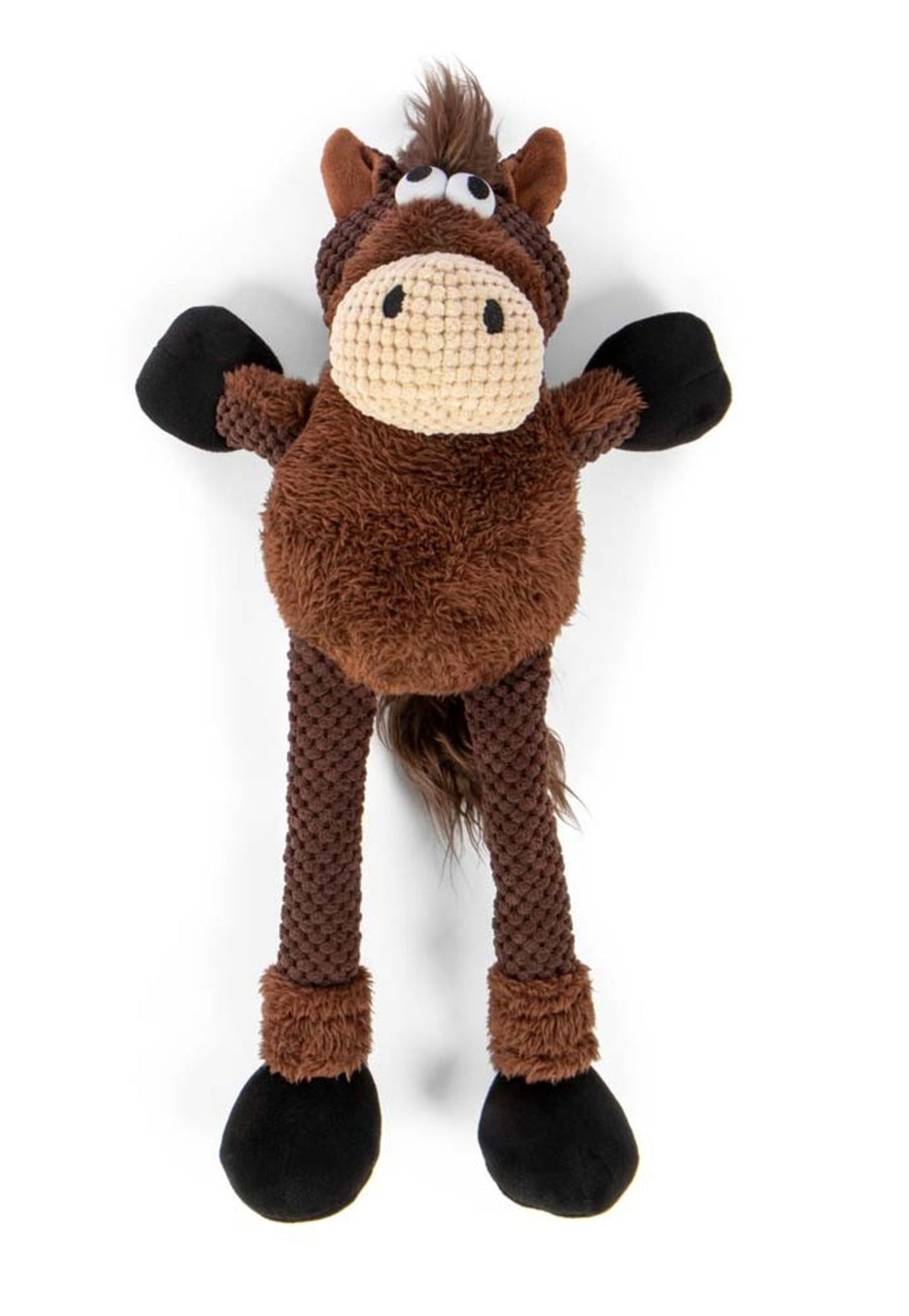 goDog Checkers Skinny Durable Plush Dog Toy Horse 1ea/LG