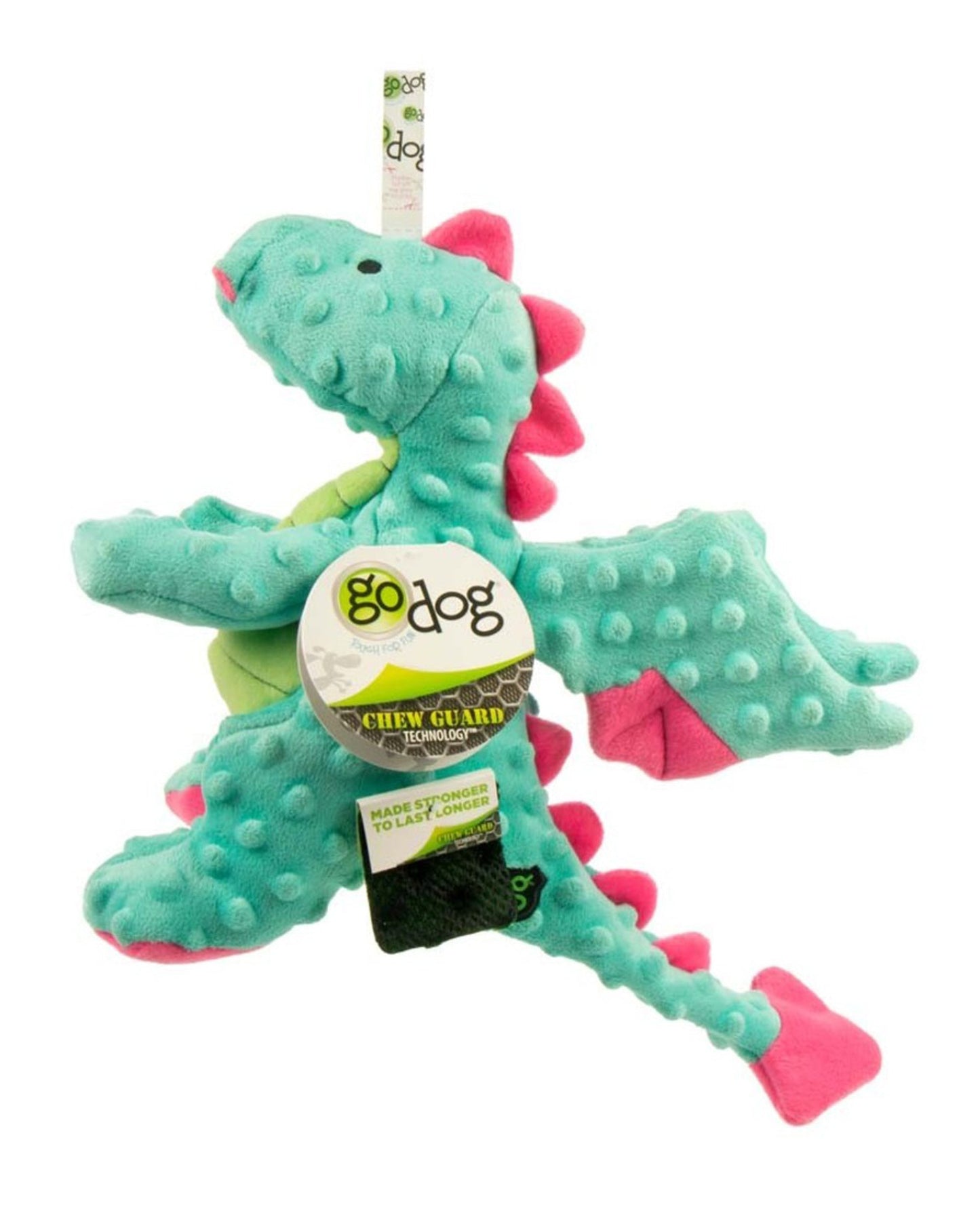 goDog Dragons Durable Plush Squeaker Dog Toy 1ea/LG
