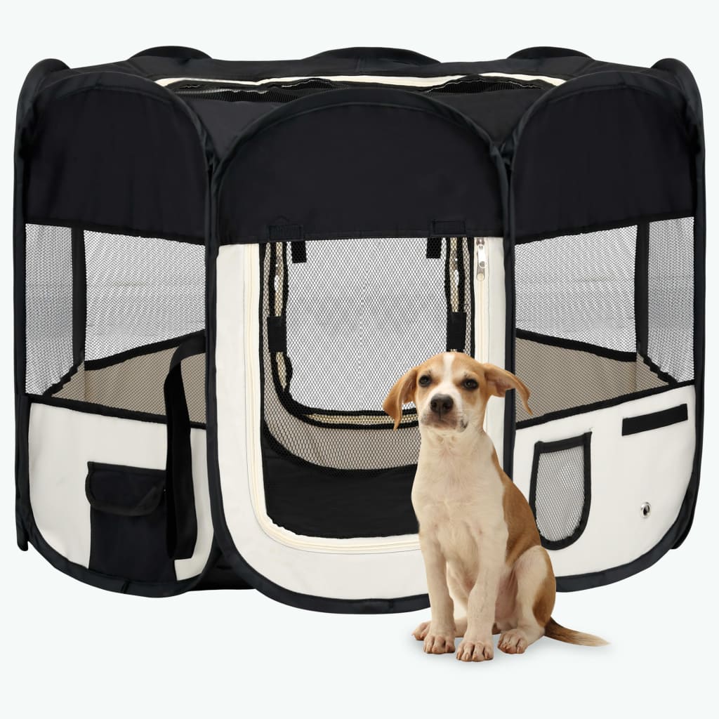 Foldable Dog Playpen With Carrying Bag
