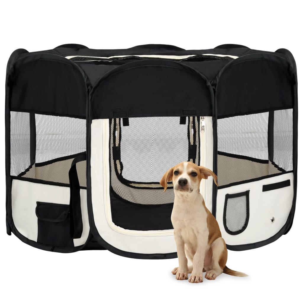 Foldable Dog Playpen With Carrying Bag
