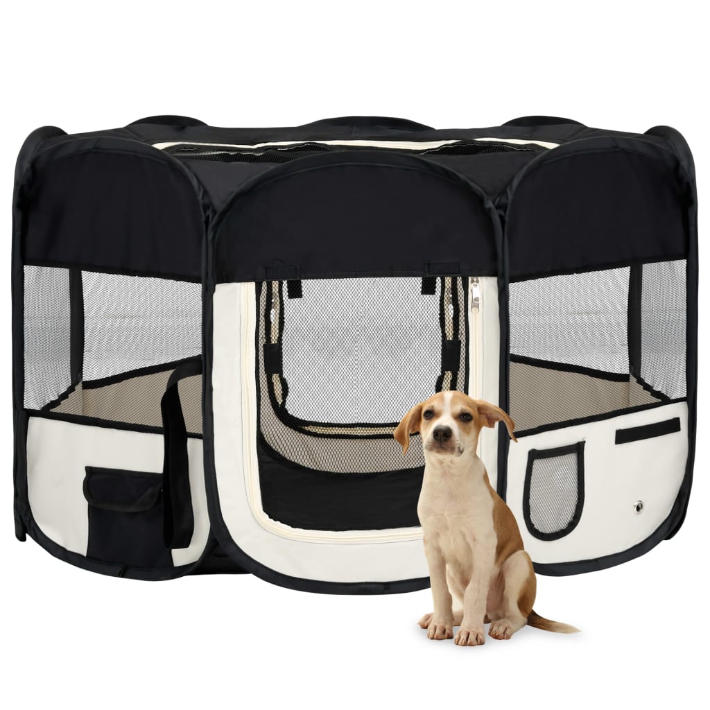 Foldable Dog Playpen With Carrying Bag