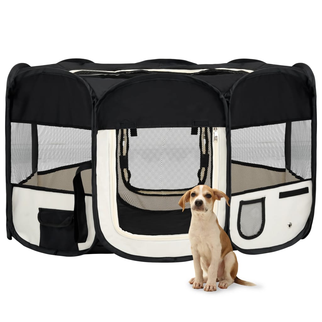 Foldable Dog Playpen With Carrying Bag
