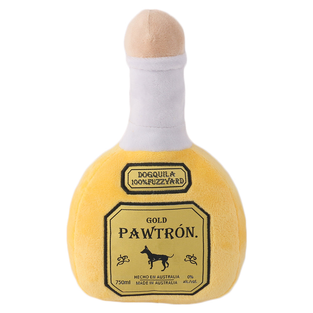 Fuzzyard Gold Pawtron Dogquila Squeaky Plush Dog Toy