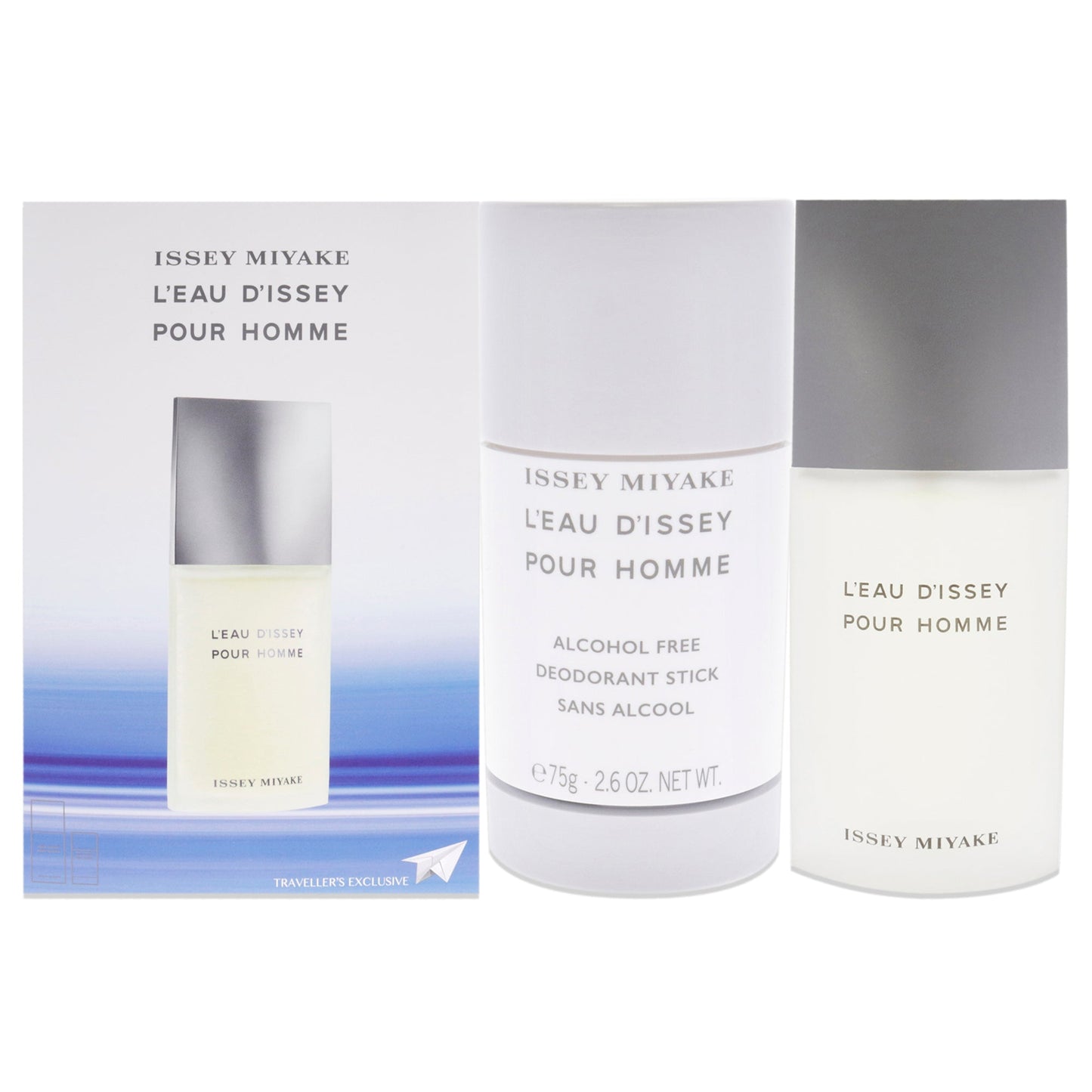 Leau Dissey by Issey Miyake for Men 2 Pc Gift Set 2.5oz EDT Spray, 2.6oz Deodorant Stick