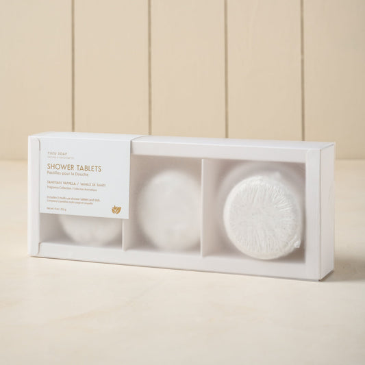 Yuzu Soap Shower Tablet Trio Tahitian Vanilla