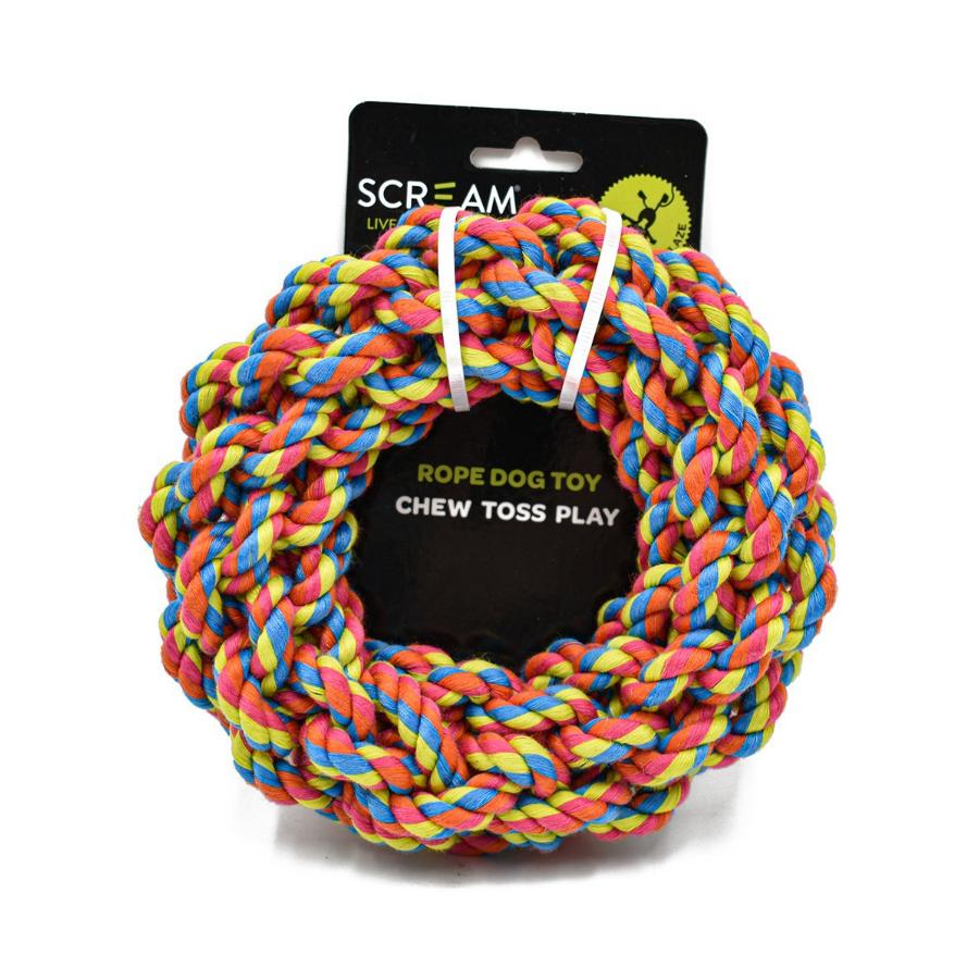 Scream Rope Wreath Dog Toy