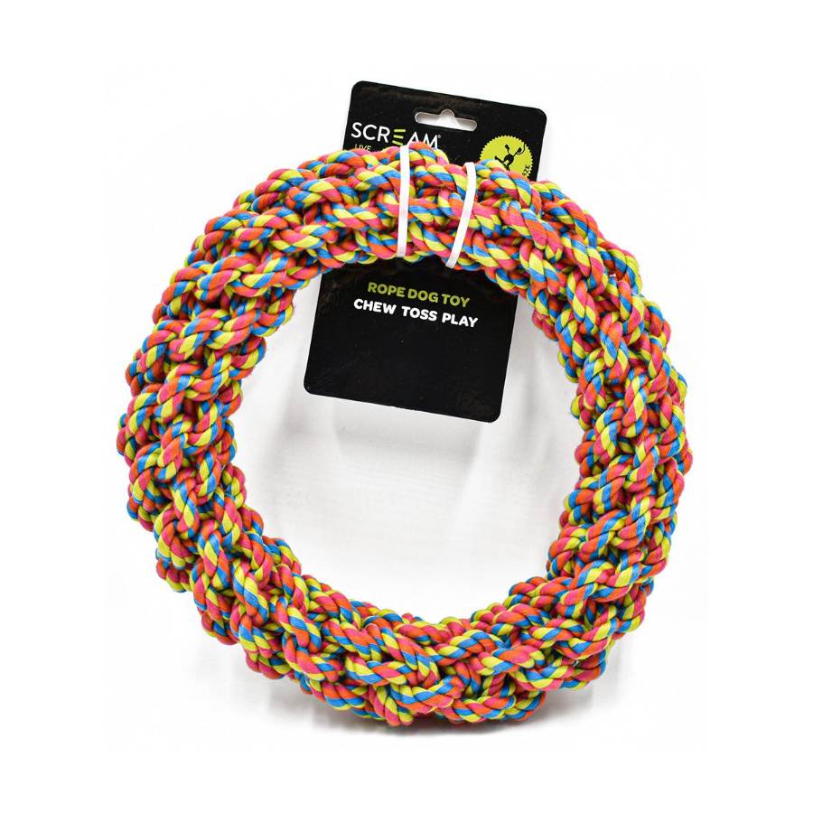 Scream Rope Wreath Dog Toy