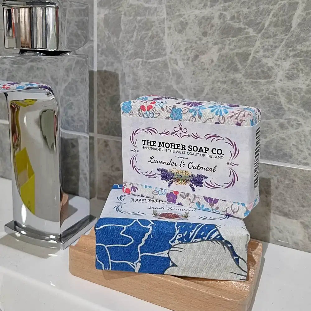 Moher Soap Co Soap Dish Duo Lavender & Oatmeal and Irish Seaweed Gift Set