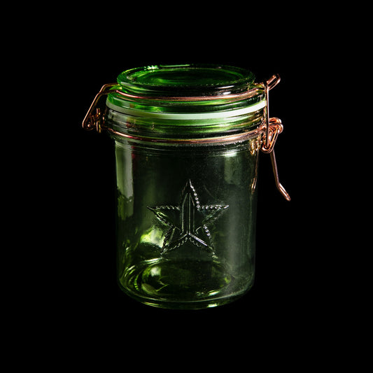 350 ML SNAP LID GREEN GLASS JAR