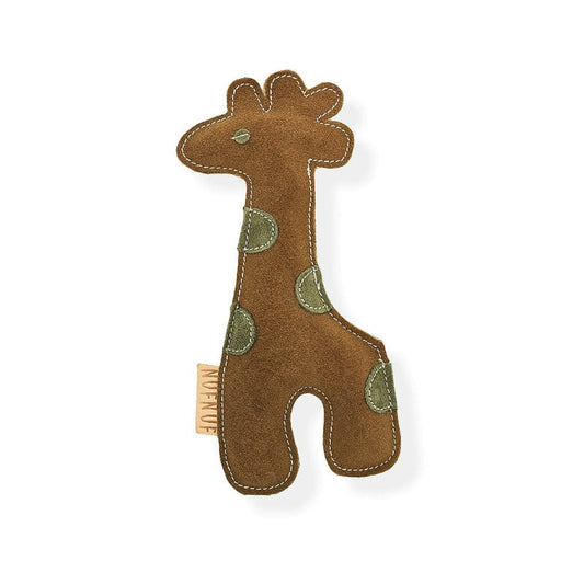 Nufnuf Giraffe Suede Dog Toy
