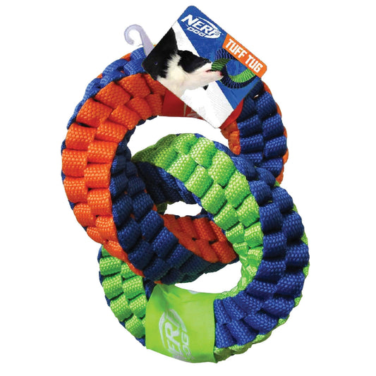 Nerf Dog Braided Twisted 2-Ring Tug