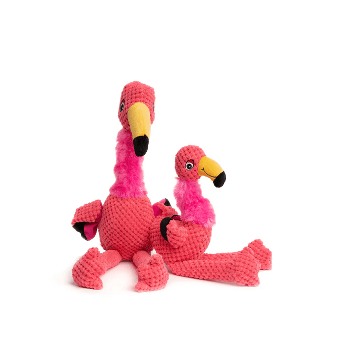 Fabdog Floppy Dog Toy Flamingo