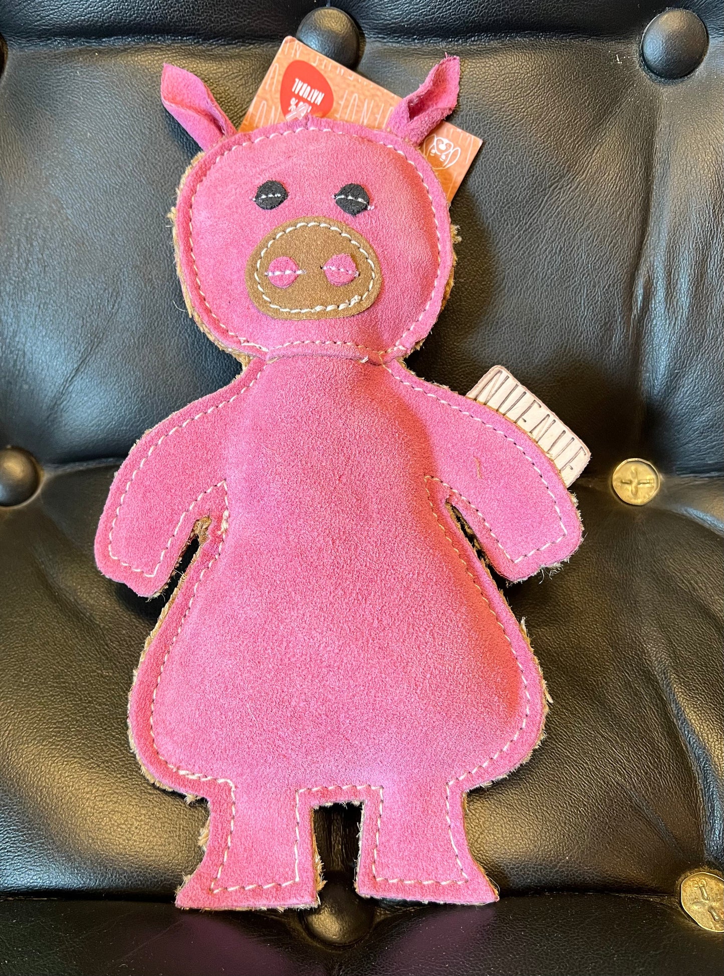 Nufnuf Piggy Suede Dog Toy