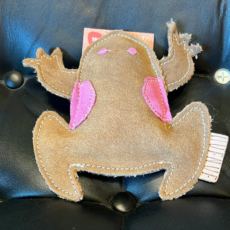 Nufnuf Frog Suede Dog Toy