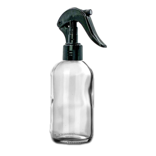 8 oz Clear Glass Bottle w/ Trigger Sprayer
